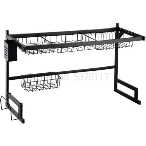 Kitchen Shelf Organizer Dish Drying Rack Over Sink Utensils Holder Bowl Dish Draining Shelf Kitchen Storage Countertop Organizer