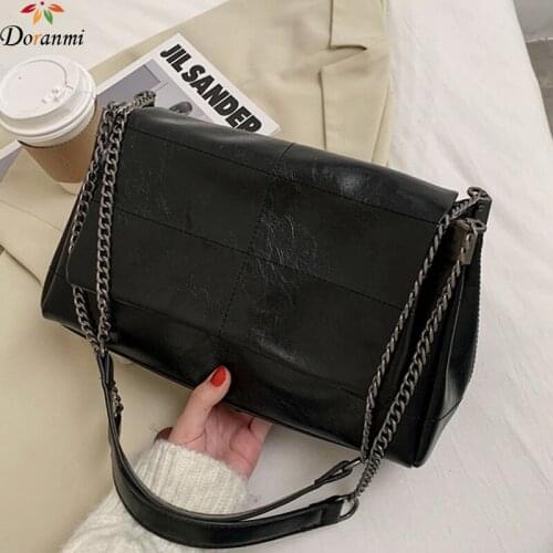 DORANMI Thread Messenger Casual Totes Bags For Women 2020 Chain Strap Flap Luxury Brand Designed Shoulder Bag Tote HandbagsSB090