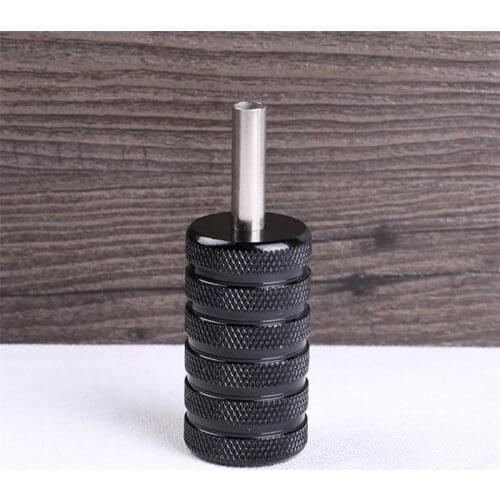 1PC Aluminum Alloy Handle Tattoo Grips Machine Gun Tubes Round 30MM Sterilizable Black Nylon Body Art Supplies