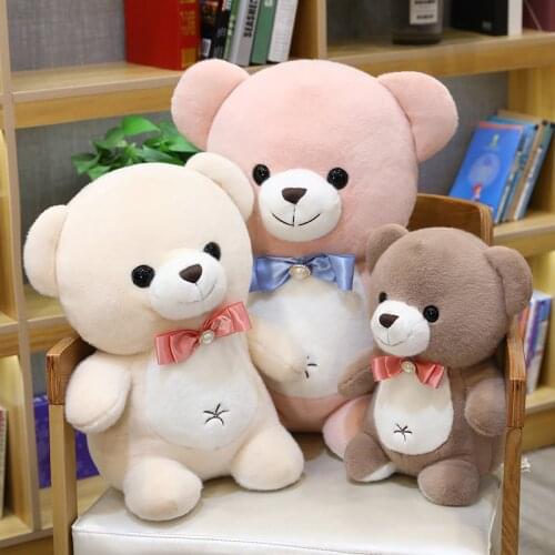 25-60CM Super Cute Fashion Bow Teddy Bear Soft Stuffed Plush Toys Animal Doll Birthday Wedding Christmas Gift