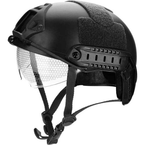 Tactics Airsoft Fast Helmet Cover with Glass Goggles Outdoor Painball CS Riding Hunting Protective Lightweight Fast Helmet
