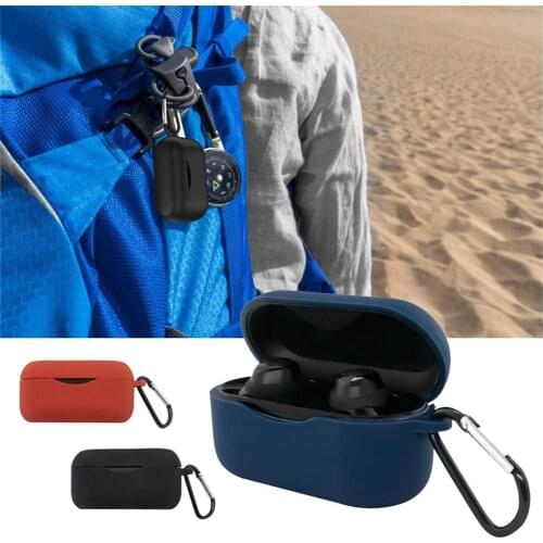 High Quality Silicone Case Cover With Carabiner For Soundcore Life Dot 2 Bluetooth Earphone True Wireless Earbuds