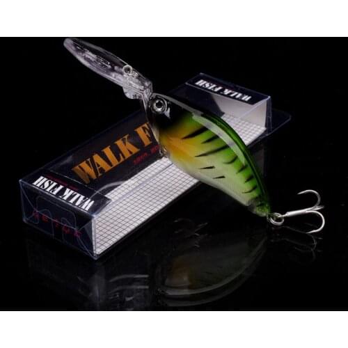 WALK FISH 1PCS Floating Deep Diving Crankbait Fishing Lures 18g/105mm Wobblers With 6# Quality Hooks peche isca artificial Lure