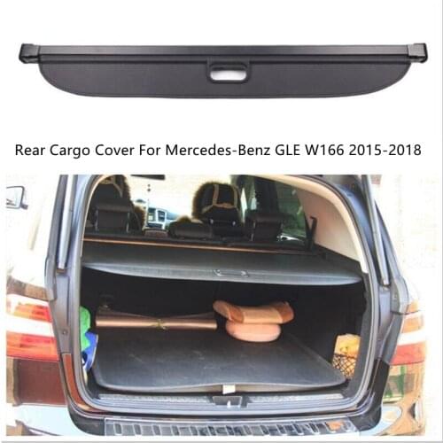 Rear Cargo Cover For Mercedes-Benz GLE W166 2015 2016 2017 2018 Partition Curtain Screen Shade Trunk Security Shield