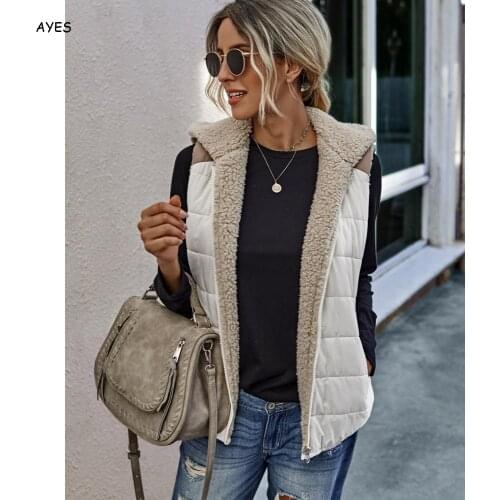 Women Fur Vest 2020 New Autumn Winter Spring Vests Coats Sleeveless Zip Up Outers Vest Hooded Warm Jacket Vests Female Outwear