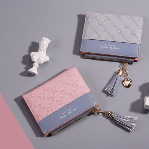 Women Casual Small Clutch Leather Short Wallet Photo Credit ID Card Holder Purse