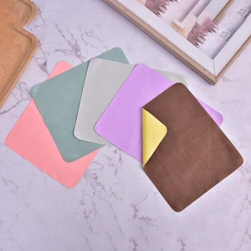 1Pcs Suede Eyeglasses Cleaning Cloth For Lens Phone Screen Bracelet Jewelry Cleaning Random Colors 6.7in * 5.75in