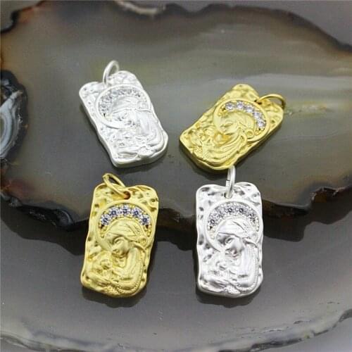 10*18mm 20pcs/lot Good quality cz pendant,plating copper with gold/silver color pendant charm,handmade diy jewelry component