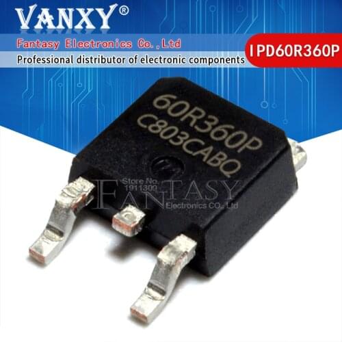 10pcs IPD60R360P TO-252 60R360P IPD60R360 MMD60R360PRH TO252 60R360Q 60R360 SOT MMD60R360P