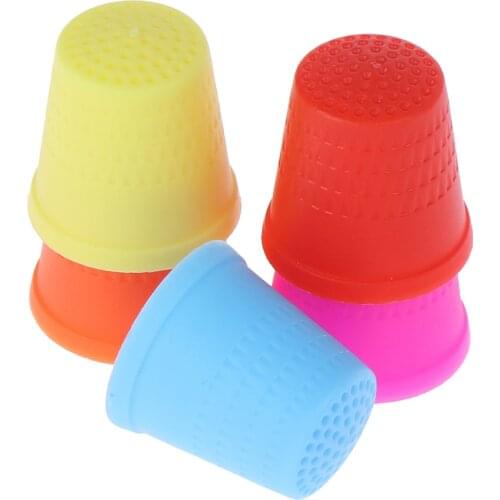5Pcs Rubber Craft Quilter Needlework Sewing Thimble Protector Counting Finger Tip Cone