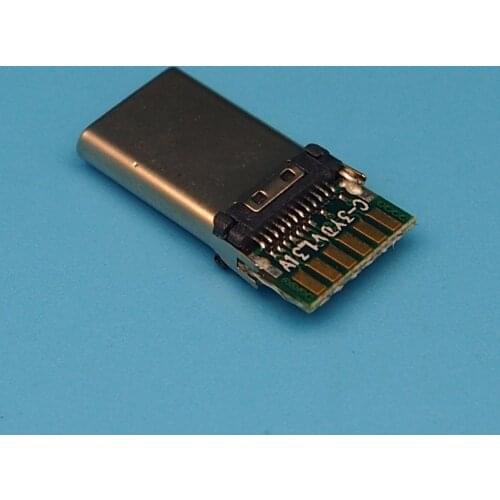 5pcs USB 3.1 Type C Connector male plug adapter USB-C male plug with PCB Board