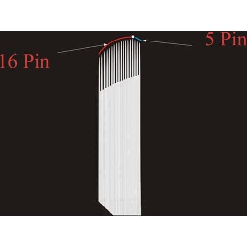 50pcs Inverted Triangle 21 Tattoo Needles 5/16 Pins Microblading Blades for Permanent Makeup Manual Pen Microblade