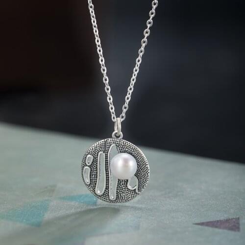 925 Silver Vintage Black Irregular Hollow Freshwater Pearl Necklace for Women with Simple Fashion Street Jewelry Accessories