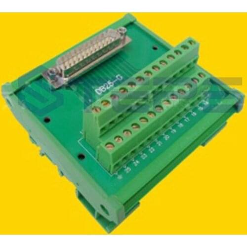 Free shipping DB25 male 25 pin parallel port terminals adapter plate DR25 no need welding breakout board