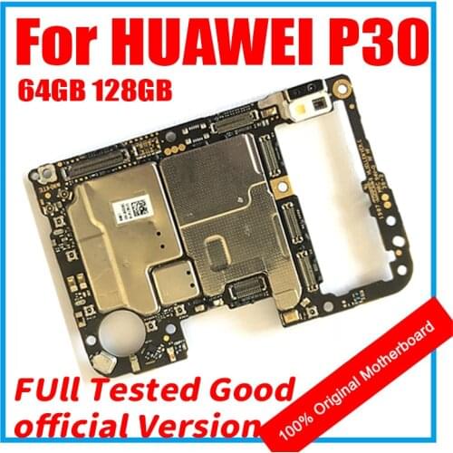 For HUAWEI P30 6GB RAM 128GB 8GB RAM 64/128G ROM Factory Unlocked Motherboard Original Main Logicboard Android System Full Chips