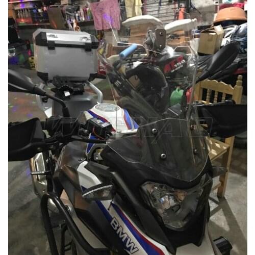 Motorcycle Double Bubble Windshield WindScreen Rise Extension Screen For 2017 2018 2019 BMW G310GS G 310 GS Smoke Iridium