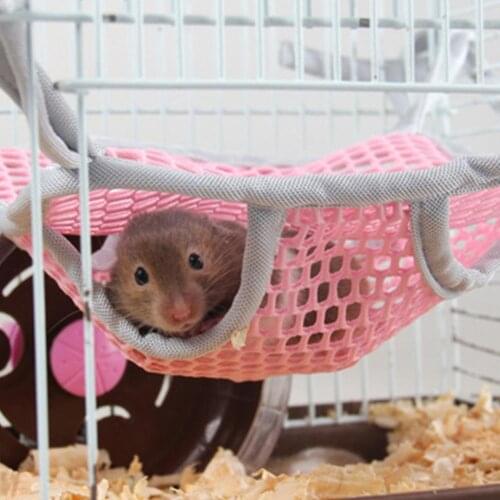 Convenient To Store Small Pet Hamster Hammock Double Layer Hanging Nest Swing Bed Sleeping House Warm And Breathable Hammock