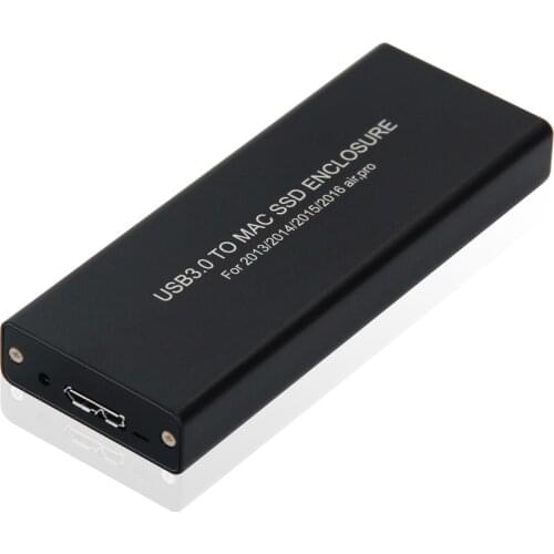 USB3.0 to Mac SSD Enclosure USB3.0 Aluminum Alloy SSD Enclosure for 2013/2014/2015 MacBook Air/Pro/Retina for Apple SSD Case Box