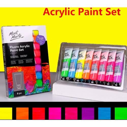 Metal Pearlescent Color Acrylic Paint Set 8Colors 18ml Hand-painted Wall Painting Creation Quick Dry Highly Shaped Acrylic Paint
