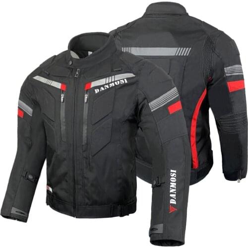 Motorcycle Jacket + Pants Suit Summer Winter Body Armor Protective Gear Windproof Motocross Jacket Moto Protection Equipment