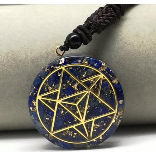 Natural Crystal Metatron Cube Necklace Quartz Gem Pendant Manifest Abundance Wealth Luck Chakra Gravel Resin Charm Jewelry Gift