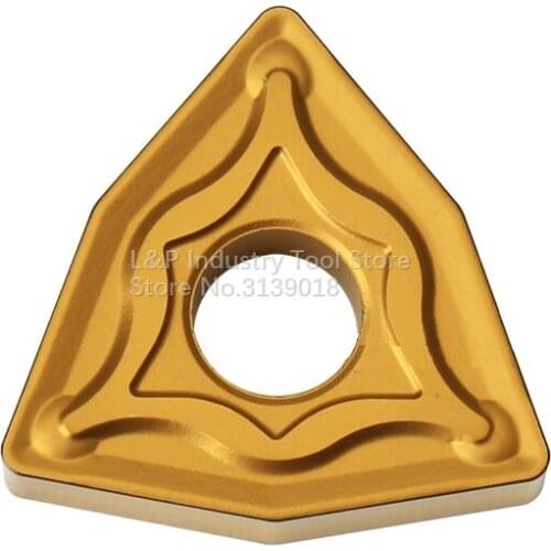 No Copy Genuine WNMG080412N-UX AC830P Carbide Inserts WNMG080412 R1.2 Turning Tool For Steel Yellow Coating Cutter Plates Lathe
