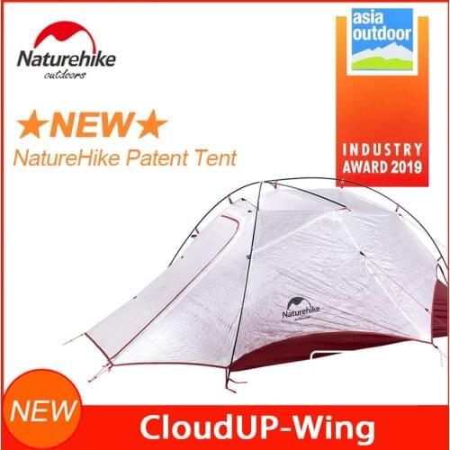 Naturehike CloudUP-Wing Ultralight Outdoor Camping Tent Silicon Coated Nylon Fabic Double Layer Waterproof Tent for 2 Persons