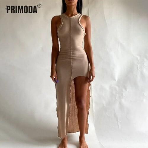 PRIMODA Summer Dresses With A Slit