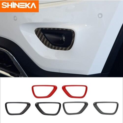 SHINEKA Lamp Hoods For Grand Cherokee Car Front Foglight Lamp Decoration Cover Accessories For Jeep Grand Cherokee 2014-2017