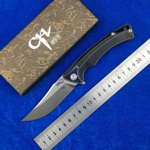 CH EMPEROR new Flipper folding knife S35VN blade ball washer titanium alloy handle camping outdoor fruit knife EDC tool