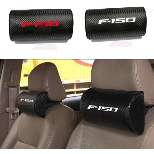 Carbon Fiber Texture PU leather Auto Car Seat Head Neck Rest Cushion Neck Support Safety Pillow Headrest Pad for Ford F-150