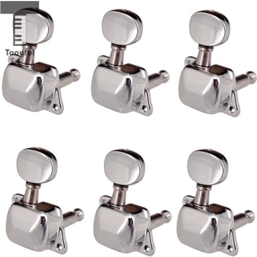 Tooyful 6pcs 6R Semiclosed Guitar Tuning Pegs Machine Heads for Acoustic Electric Guitar Parts
