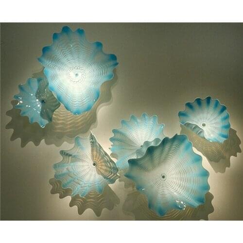 Hand Blown Murano Glass Plates Art Designed Glass Customized Glass Wall Lamps Plates