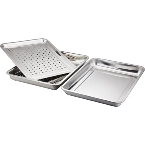 High quality stainless steel food tray double layer can be drain basin for fruit and vegetable Kitchen storage drain shelf