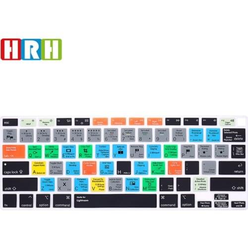 HRH Adobe Lightroom Shortcut Hotkey Keyboard Cover Skin For MacBook 2020 New 13.3 Air A2179 M1 A2337 US Keyboard Protective Film