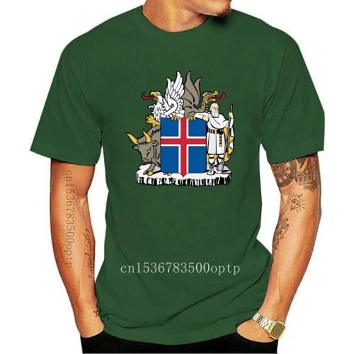 Hot Sale Summer Iceland Coat of Arms T Shirt Tee Shirt