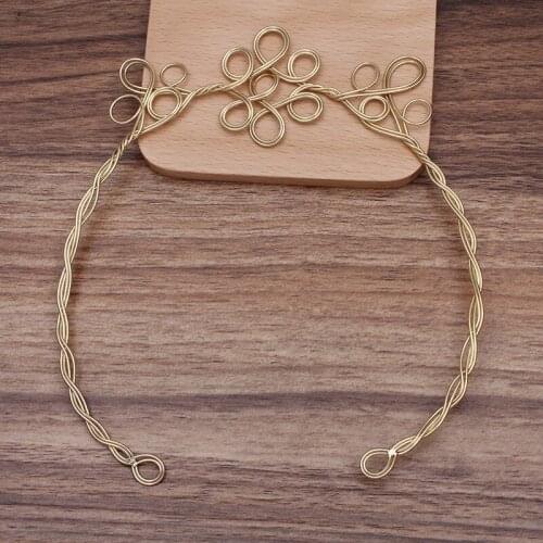 100pcs Handmade Iron Metal Wired Bridal Crown Headpieces Punk Choker Collar Necklace Findings DIY Women Wedding Hair Accessories