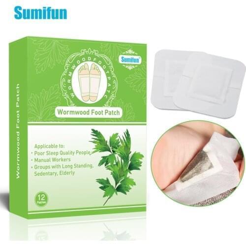 Sumifun 12pcs/box Detox Foot Pads Detoxfoot Sleeping Foot Pads Body Relaxation To Improve Sleep Toxins Slimming Chinese Patch