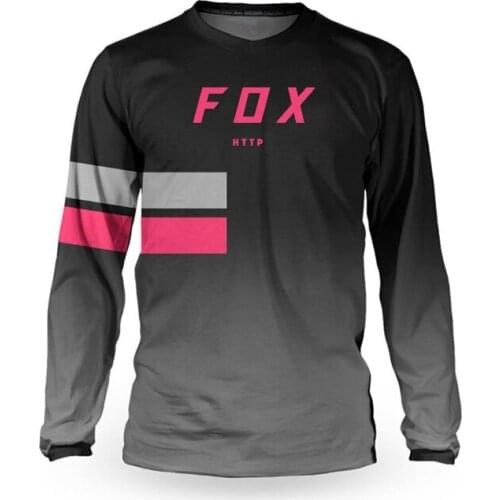 2021 Motorcycle Mountain Bike Team Downhill Jersey HTTP Fox MTB Offroad MX Bicycle Locomotive Shirt Cross Country Mountain Bike