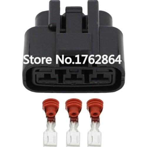 3 Pin Left Slot Car Electronic Fan/Fan Plug With Terminal And Waterproof Plug DJ7031YB-6.3-21 Car Connector 3P