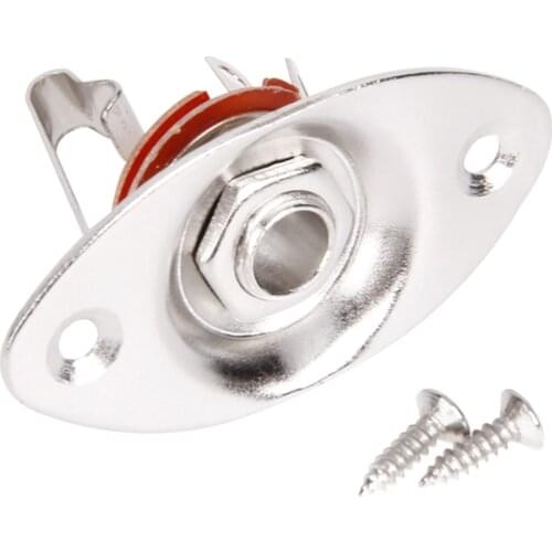 6.35mm Electric Guitar/Bass O-val Pickup Jack Poratble Guitar Pickup Jack for guitar accessories guitar parts