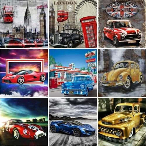 Diamond Painting Full Drill Square/Round Car 5d Cross Stitch Mosaic Embroidery Kits Rhinestones Art Sale Decoration for Home