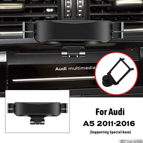 Car Mobile Phone Holder For Audi A5 2011-2016 Air Vent Outlet Clip Mounts Stand GPS Gravity Navigation Bracket Car Accessories