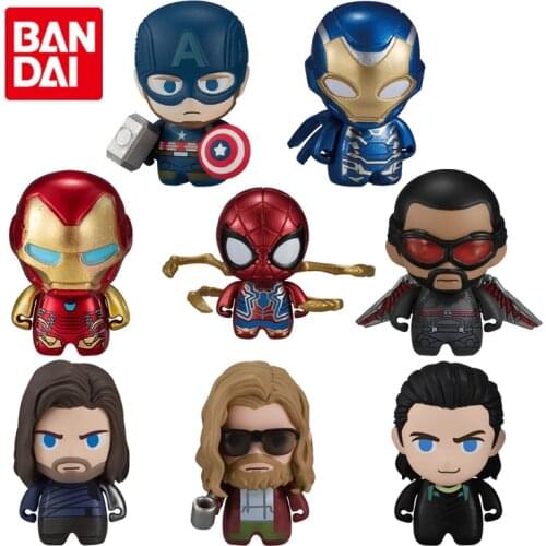 Bandai Gashapon Toy Marvels Character Avengers Super Heroes Doll Table Decoration Dolls 5 Spiderman Ironman