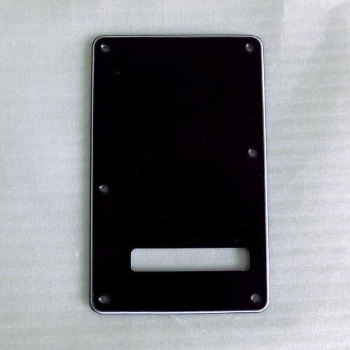 Free shipping with mounting screws High Quality guitar parts 3ply Black ST guitar tremolo back cover plate guitar accessories