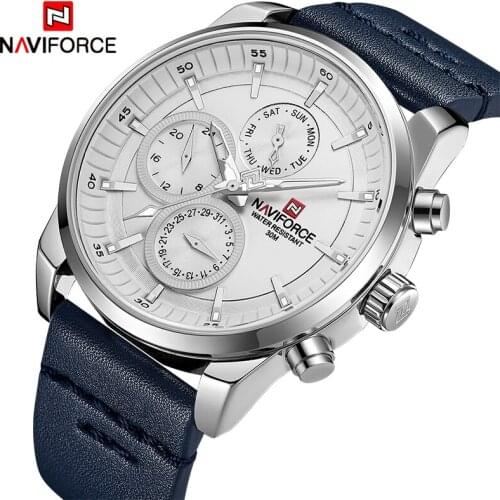 Men NAVIFORCE Watches Top Brand Mens Fashion Quartz Sport Watches Mens Waterproof Wrist Watch Male Date Clock Relogio Masculino