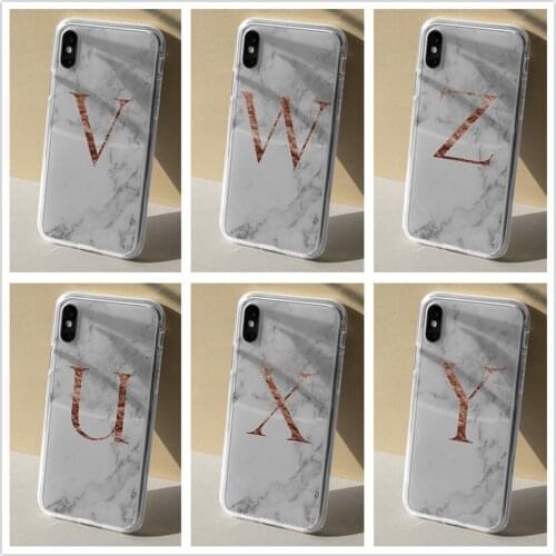 Custom Name Marble background Letters Phone Case for iphone 6s XR XSmax 11pro max 12pro 12mini XS 6S 7 8 plus SE TPU Soft cover