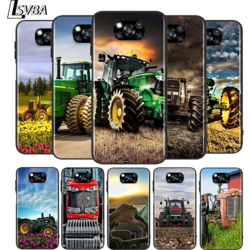 Tractor cool for Xiaomi Poco X3 NFC X2 M3 M2 F2 Pro C3 F1 A2 Lite A1 Mix3 Play Silicone Soft Black Phone Case
