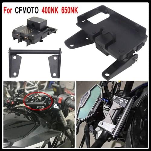 For CFMOTO 400NK 400 NK 650NK 650 NK Mobile Phone Navigation Bracket Motorcycle USB Charging 12MM Mount