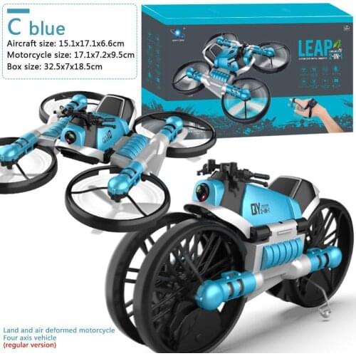 2.4G Remote Control Deformed Motorcycle High Definition Camera Aerial Photography Drone 2 In 1 Folding Quadcopter Remote Control